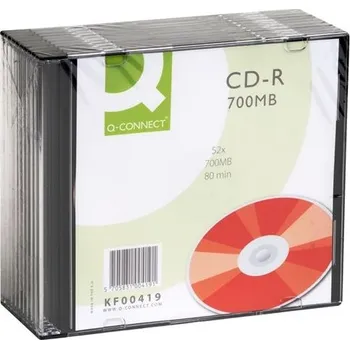 Ukládání dat CD-R Q-Connect - v obalu Slim, 700 MB, 10 ks