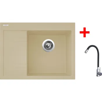 Kuchyňský dřez Sinks G20550 Set RIM 650 P Sahara + Elasta nerez/černá Stav zboží: Nový produkt v externím skladu