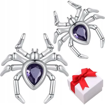 Náušnice Stříbrné náušnice PAVOUK puzetky STŘÍBRO Vysoká Kvalita ryzost s925+KRABIČKA