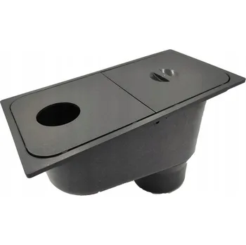 okap Černá vpusť okapového svodu, lapač nečistot, čistič okapu