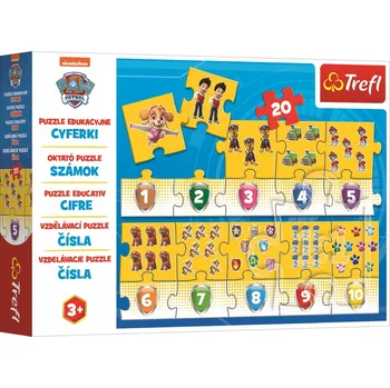 Trefl Puzzle 20 dílků Puzzle 20 vzdělávacích čísel Tlapková patrola TREFL