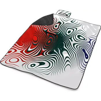 deka Sablio Plážová deka Dvoubarevná abstrakce: 200x140 cm