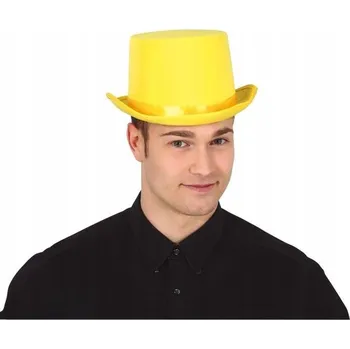 Klobouk Klobouk Cylinder Elegantní Velký Žlutý Guirca