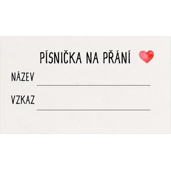 Svatební dekorace Kartička pro DJ 283