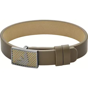Náramek Emporio Armani Moderní hnědý kožený náramek EGS3240060 + 2 měsíce na vrácení zboží