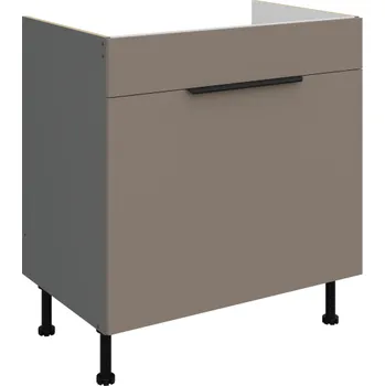 Kuchyňská skříňka 80 ZL 1S BB, Spodní kuchyňská zásuvková skříňka PREMIUM BOX, pod dřez Aria sandgrau/antracit