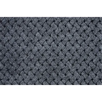Rohožka Podložka pod dveře s gumovou podložkou VECTRA světle šedá VZOR MŘÍŽKA SVETR 200x100 cm