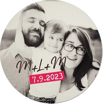 Svatební dekorace Kulatá samolepka 191