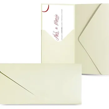 Obálka Perleťová kapsa na svatební oznámení ivory