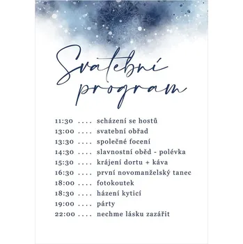 Svatební dekorace Svatební harmonogram 292