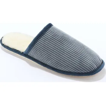 Dámské pantofle Velurové domácí pantofle modrá džínová 40