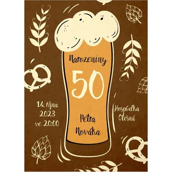 Pozvánka Narozeninová pozvánka 46 - Pivní