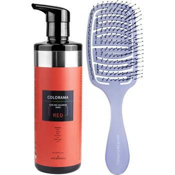Barva na vlasy Semi-permanentní regenerační maska Kléral System Colorama Red - 500 ml, červená + kartáč zdarma + dárek zdarma