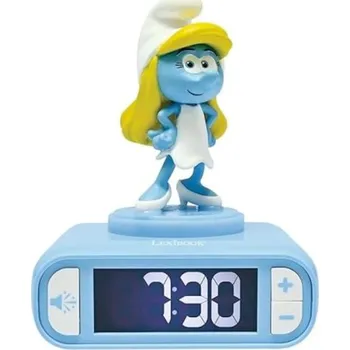 Budík Budík s nočním 3D světlem Šmoulinka - Šmoulové