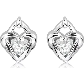 Náušnice Sonet White Topaz - stříbrné náušnice s bílým topazem