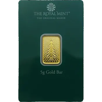 The Royal Mint - Christmas Tree/Vánoční stromeček Investiční zlatý slitek 5 g