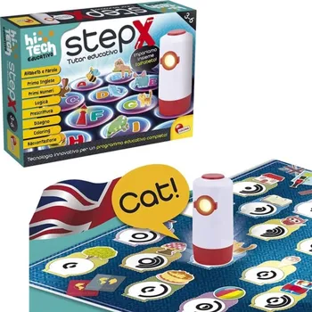 Výuková hračka Edukační robot Lisciani Step X, který učí číst a psát italsky