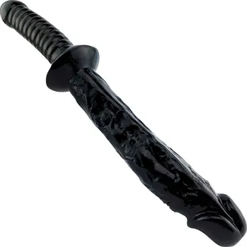 Vibrátor Sensual D15 Oboustranné flexibilní dildo 32 cm, černé