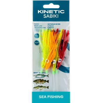 Kinetic Návazec Sabiki Octopus M 4ks Barva: Yellow/Orange, Velikost háčku: #3/0
