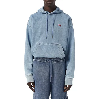 Pánská mikina MIKINA DIESEL D-UM-RIB-NE SWEAT-SHIRT BLUE