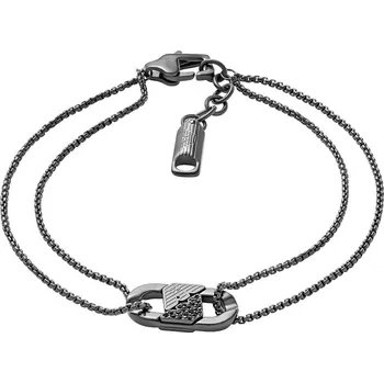 Náramek Emporio Armani Černý pánský náramek s krystaly EGS3173001 + 2 měsíce na vrácení zboží