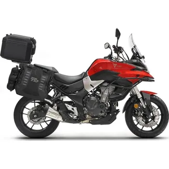 Zavazadlo na motocykl Kompletní sada sedlových brašen shad terra tr40 a černého hliníkového 37l topcase, včetně montážní sady shad voge 500ds / 500dsx