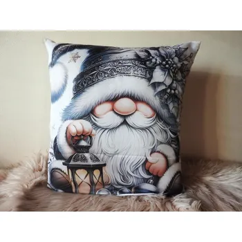 Povlak na polštářek Povlak na polštář 45x45 cm skřítek s lucernou, 1 ks Povlak na polštářek