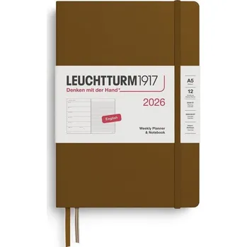 Diář Weekly Planner & Notebook 2026 Medium (A5) Spice Brown Papírnictví DN00562490