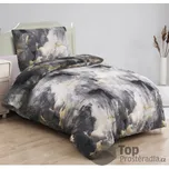 Mikroplyšové povlečení Premium 140x200+70x90 Mramor zlatý