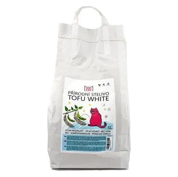 Podestýlka pro kočku Rebel Cat přírodní stelivo hrudkující Tofu White 5l