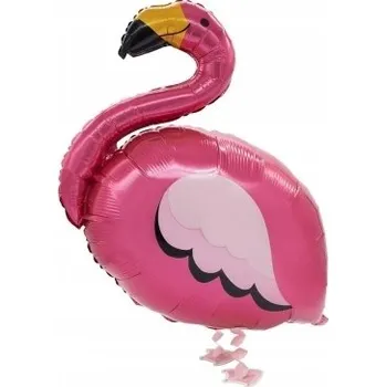 Balónek Fóliový Balón Chodící Plameňák 83 cm - Chodící Balón