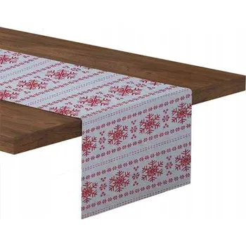 ubrus VÁNOČNÍ BĚHOUN NA STŮL SCANDI BÍLÉ VÁNOCE 140x40 UBRUS