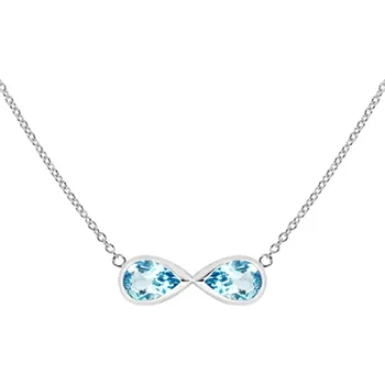 Šperk Tail Blue Topaz - stříbrný náhrdelník s modrým topazem