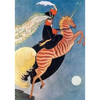 Obraz Přání B6 s obálkou Jednorožec a hvězdy