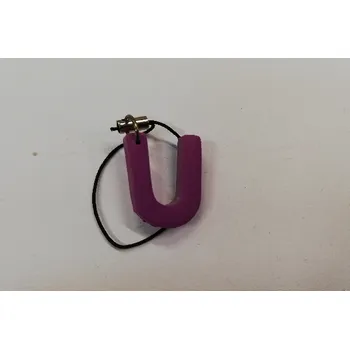 Přívěsek Fimo přívěsek na mobil - písmeno "U" fialový