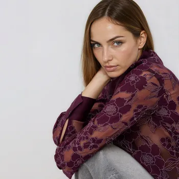 Pánská košile Reserved - Košile s&nbsp;vysokým podílem viskózy - tmavě fialová - 082HN-49X - 082HN-49X-XL