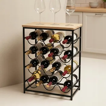 Stojan na víno Stojan na víno "Craft Wine". Barva: dub, černá.