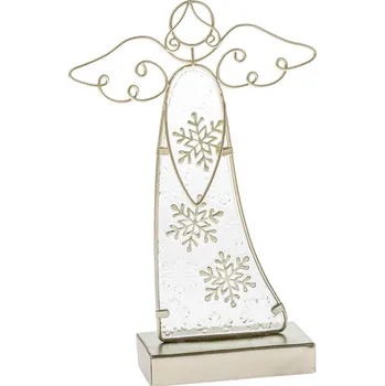 Vánoční dekorace Vánoční dekorace Skleněný anděl, 30 cm, zlatá