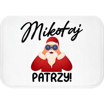 Koupelnová předložka KOUPELNOVÁ PŘEDLOŽKA PROTISKLUZOVÁ ROHOŽKA DÁREK VÁNOČNÍ | MIKULÁŠ SE DÍVÁ
