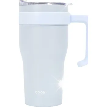 Termohrnek Termohrnek s uchem a brčkem Miami 600ml bílý