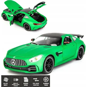 autíčko AUTO Model Mercedes Benz AMG GTR Zelený 1:24 otevírací dveře LED