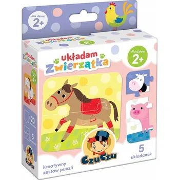 Puzzle CzuCzu První puzzle Skládám zvířátka 2+, 5 skládaček 20 dílků