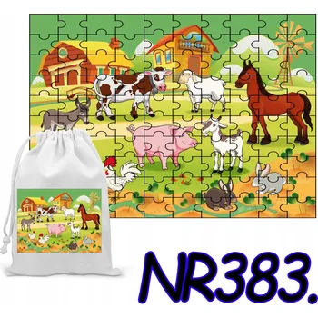 Obraz 110DÍLNÉ PUZZLE DÁREK FARMÁŘSKÁ ZVÍŘATA + S POTISKEM TAŠKA