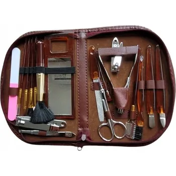 SADA NA MANIKÚRU PEDIKÚRU PŘÍSLUŠENSTVÍ NA NEHTY + Kosmetické štětce