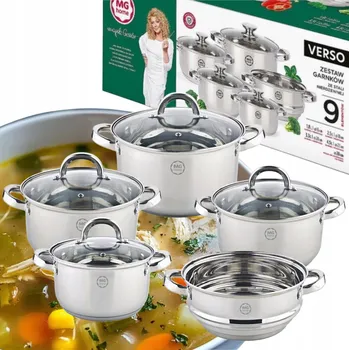 Hrnec Sada hrnců MG Home Verso nerezová ocel 9 ks