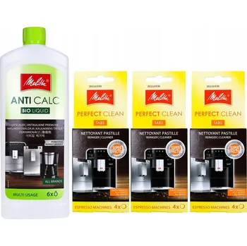 Příprava kávy Odvápňovač pro kávovary Melitta + čisticí tablety pro kávovar 3x 4 ks