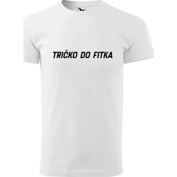 Pánské tričko Sablio Tričko s potiskem Tričko do fitka - bílé 5XL