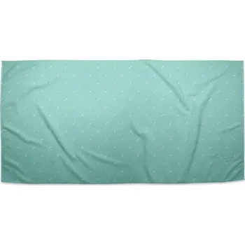 Sablio Ručník Bílé čárky na tyrkysové - 30x50 cm