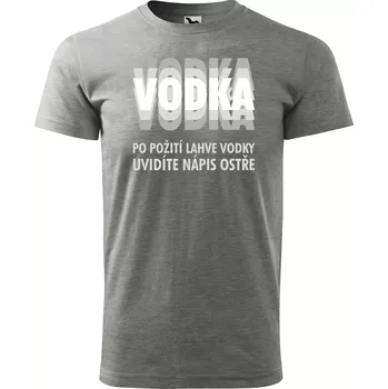 Sablio Tričko s potiskem Vodka - šedé XL