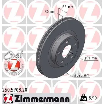Brzdový kotouč Brzdový kotouč ZIMMERMANN 250.5708.20